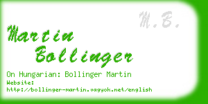 martin bollinger business card